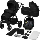 Lionelo Layla 3-in-1 Yhdistelmävaunut, Black Onyx