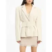 ROTATE Linen Suiting Blazer - Cream - 38