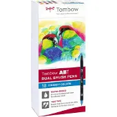 Tombow ABT Dual Brush Pen 18-setti Primary