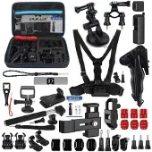 Puluz Set of 43 accessories for sports cameras (including Osmo Action 5 Pro, Ace Pro 2) PKT47