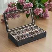 Hobby Hall Kellolaatikko, 21x35x8.5 cm, Musta