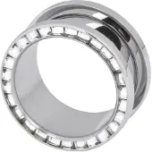 Wildcat Square Jewelled Edged Tunnel - 20,0 mm, Bela