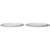 Ferm Living Sonae lautanen 2-pack Harmaa-valkoinen, Ø25 cm