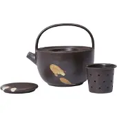 Ferm Living Koyo teekannu 0,85 l Tummanruskea-buff