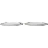 Ferm Living Sonae lautanen 2-pack Harmaa-valkoinen, Ø22 cm