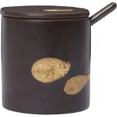 Ferm Living Koyo purkki lusikalla Tummanruskea-buff