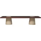 Ferm Living Grova Travertin Sohvapöytä 55x155 Cm - Jalustat Saarni Beige - 1104273063