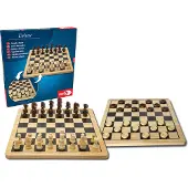 Noris DEvi LOVEuxe Wooden - Chess & Checkers
