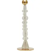 Pols Potten Candle Holder Beads White S - White - Ø12X H34CM