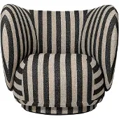 Ferm Living Rico lounge chair -nojatuoli Louisiana sand black