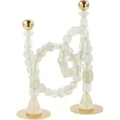 Pols Potten - Beads kynttilänjalka 38 cm valkoinen