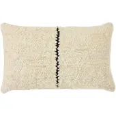 HK Living Natural wool striped tyyny 30x50 cm Valkoinen