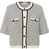 Gestuz Gzalpha Contrast Cardigan - Grey - XS