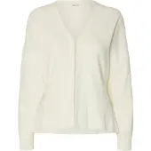 Selected Slfanemone Ls Knit Waisted Cardigan - Cream - S