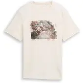 Tom Tailor Photoprint T-Shirt - Cream - XXL