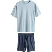 Next Lyhyt pyjama vaaleansininen / tummansininen