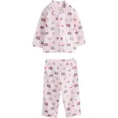 Next Yöpuku mokka / magenta / vaalea pinkki / valkoinen