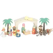 Small Foot Design - Wooden Crib Christmas Story Playset
