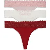 Tommy Hilfiger Underwear Stringit roosa / punainen / offwhite