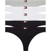 Tommy Hilfiger 5 Pack Flag Thong - Grey - S