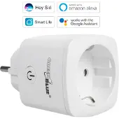 Greenblue WiFi kauko-ohjattu pistorasia, Android/iOS/Alexa/Google Home, energiahuollon. Energia, ajastin, max 3680W, tyyppi F, GB720 F