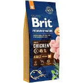Brit 2x15 kg by Nature Adult Medium Breed kana koiran kuivaruoka