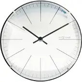 Nextime Big Stripe Mini Dome Kello Ø20 Cm - Pöytäkellot Muovi Valkoinen - 3506WI