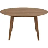 Ebuy24 Roxby pyöreä ruokapöytä pähkinäpuusta, 140 cm