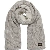 Superdry for woman. W9310068A Grey knitted eights scarf (OSFA), Casual