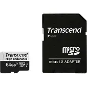 Transcend High Endurance 64 Gt MicroSDXC UHS-I U1 V30 -muistikortti + SD-adapteri
