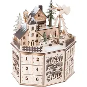 Small Foot Adventtikalenteri - - Pyramidimuoto - Yksityiskohtaiset viimeistelyt - Ihastuttava koriste - Puu