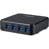 StarTech.com HBS304A24A - USB-oheislaitteiden jakokytkin, musta