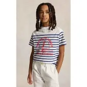 Ralph Lauren Graphic Cotton Jersey Tee - Cream - 138-149