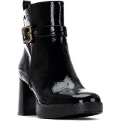 Carmela for woman. 16253303-ANTRACITA Leather Ankle Boots 162533 black (36), 8 to 10 cm, Zip, Casual
