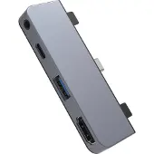 Hyper USB Hub - Targus - HD319E - 4 Porttia - Alumiini - Plug and Play - Harmaa