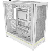 Montech HS01 Mesh -miditornikotelo ikkunalla ja RGB-valaistuksella, valkoinen
