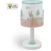 DALBER Pöytävalaisin Loving Deer, Valkoinen/opaali, Lastenhuone, Synteettinen materiaali