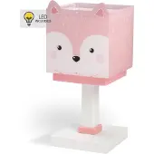 DALBER Pöytävalaisin Little Fox, Lila/vaaleanpunainen, Lastenhuone, Synteettinen materiaali