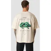 ICANIWILL Everyday Oversized Cotton T-shirt Print Cream White