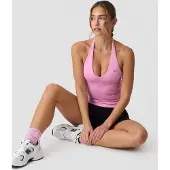 ICANIWILL Define Seamless Halter Neck Tank Lavender Pink
