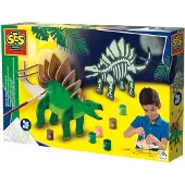 SES Creative Dinosaurusmalli - tee itse - Pimeässä hohtava - - OneSize - Askartelusetit