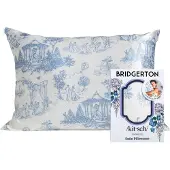Raw Organic KITSCH Bridgerton X Kitsch Satin Pillowcase in Garden Toile