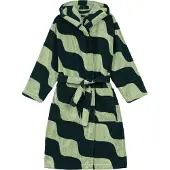 Marimekko Taifuuni kylpytakki puuvilla Päärynä-tummanvihreä, M