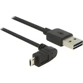 DeLOCK 83849, 0,5 m, USB A, Micro-USB B, USB 2.0, Uros/uros, Musta