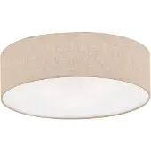 FISCHER&HONSEL GMBH Kattovalaisin Thor, himmennettävä, Kerma/meripihka, Olohuone/ruokailutila, Tekstiili/kangas/silkki, Moderni