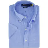 Ralph Lauren Custom Fit Linen Shirt - Blue - L