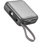 Swissten Power Bank 10000 mAh with Built-In Cables USB-C and Lightning