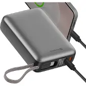 Swissten Power Bank 20000 mAh 45W with Built-In USB-C Cable