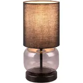 TRIO Elio pöytävalaisin E27 28cm musta/savu
