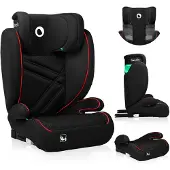 Lionelo Lionel Hugo I-Size Sporty Black Red turvaistuin, 100–150 cm, ISOFIX, musta/punainen